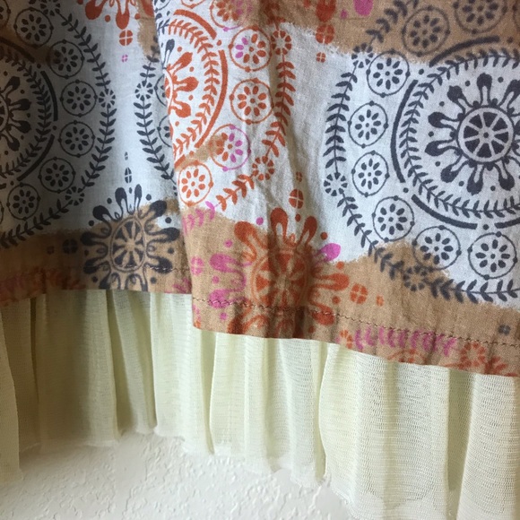 (Must bundle) - Gadzooks-  Boho cotton skirt with tulle - Picture 4 of 8